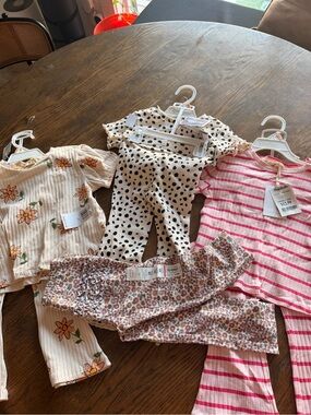 Kids Sets - Assorted Floral, Polka Dot & Stripe Styles and pajamas - Multi-Color